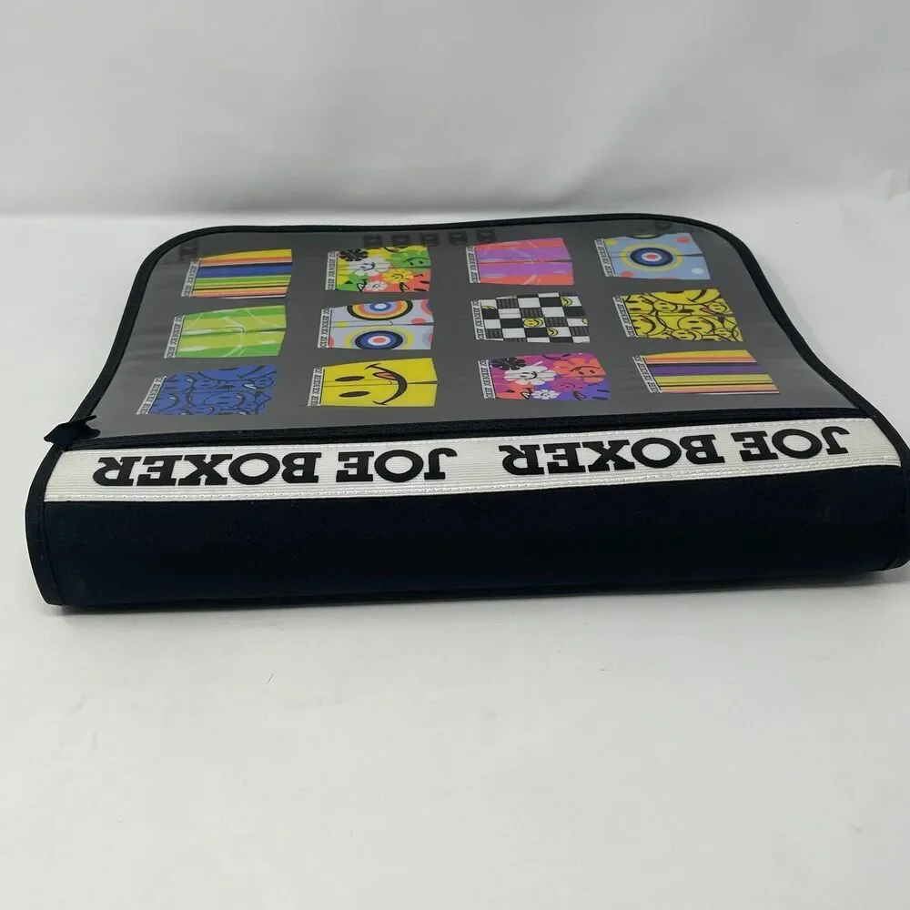 Vtg Joe Boxer Zipper‎ Binder 3 Ring 90s Y2K Smiley Face Boxer Print School Kmart